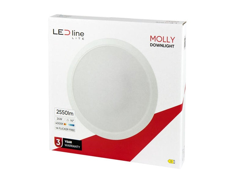 Oprawa wpuszczana LED Line MOLLY, 24W, 4000°K, LED