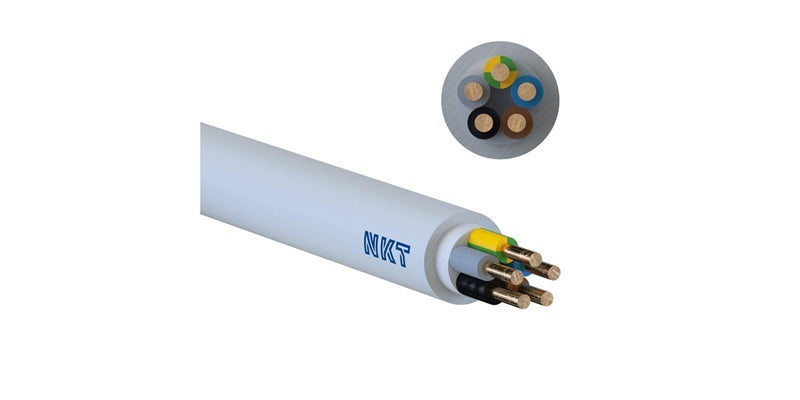 Instaliacinis kabelis NKT NYM, Eca, 500 V, 3 x 4 mm², 100m