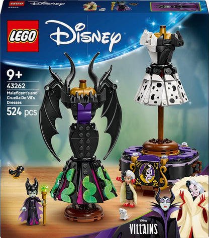 Sukienki Diaboliny i Cruelli de Mon z serii LEGO® Disney 43262
