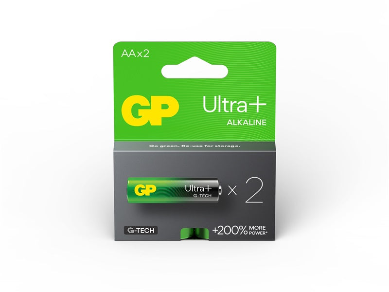 Elementy GP ULTRA+ ALKALINE AA/LR06, 1,5V, 2 szt.