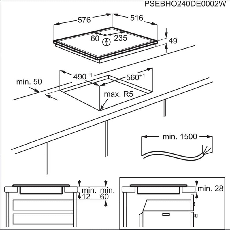 Płyta indukcyjna AEG seria 5000 Hob2Hood® TN64IA00XB