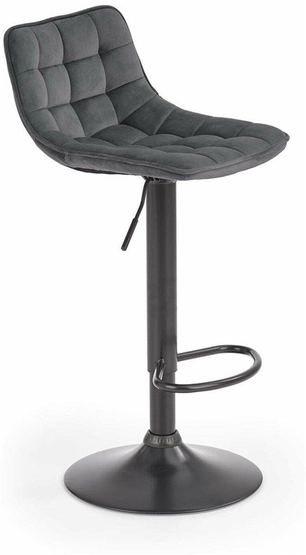 BAR CHAIR H-95 BLACK/GREY 44X43X84-106