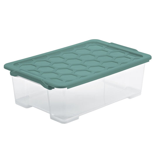 Pojemnik Rotho, 30 l, przezroczysty/zielony, 583 x 392 x 183 mm