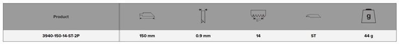 Tiesinio pjūklo geležtės Bahco 14TPI 150x0.9mm, 2 vnt.