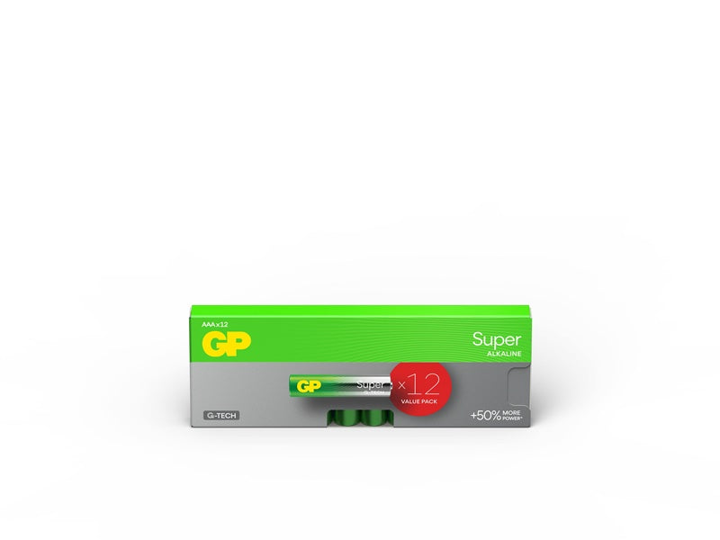 Baterie alkaliczne GP SUPER ALKALINE AAA/LR03, 1,5V, 12 szt.