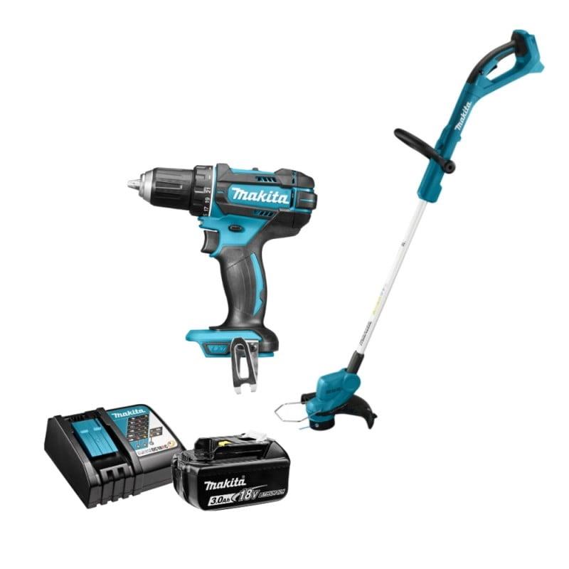 Podkaszarka akumulatorowa + wkrętarka Makita DLX2489, 18 V