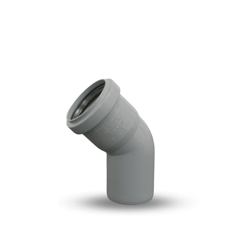 Kolanko kanalizacji wewnętrznej, Ø 50 mm, 45°