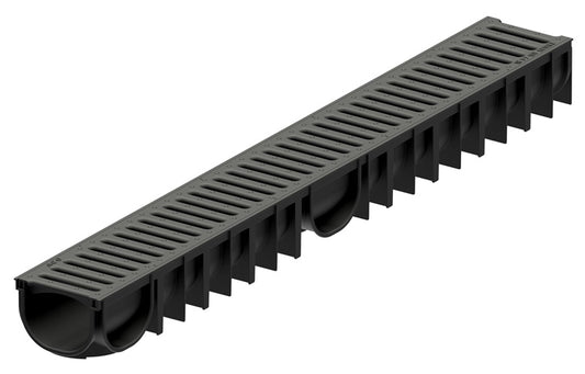Drenažo latakas su plast. grotelėmis Easyline Aco, A15, 1 m