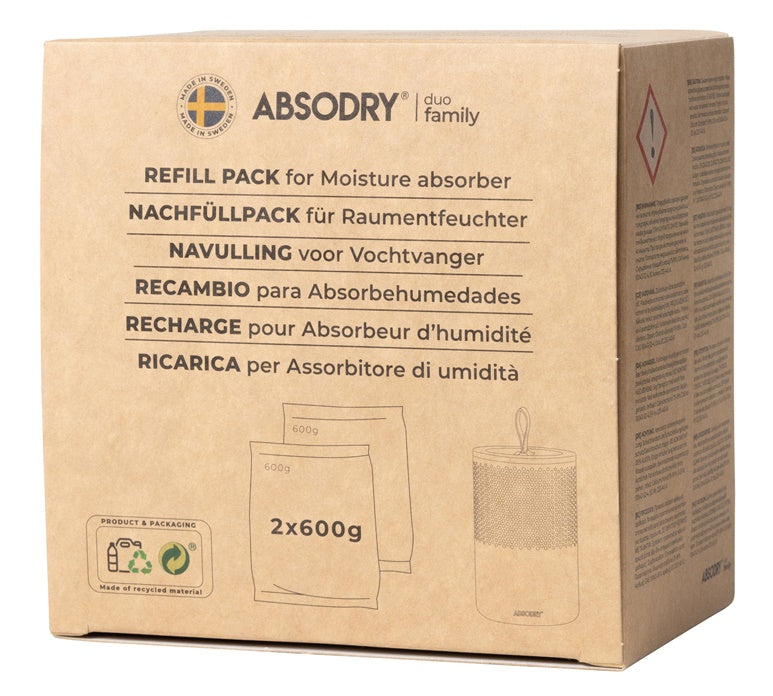 Wkład do pochłaniacza wilgoci Absodry 2 x 600 g