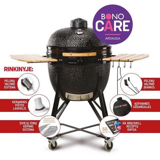 Grilis Kamado Bono Limited TQ0025, juoda, 64 cm