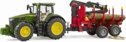 Komplektas Bruder John Deere 7R 350 With Forest Trailer