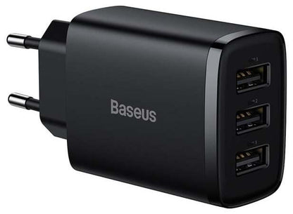 Ładowarka Baseus CCXJ020101, 3 x USB, czarna