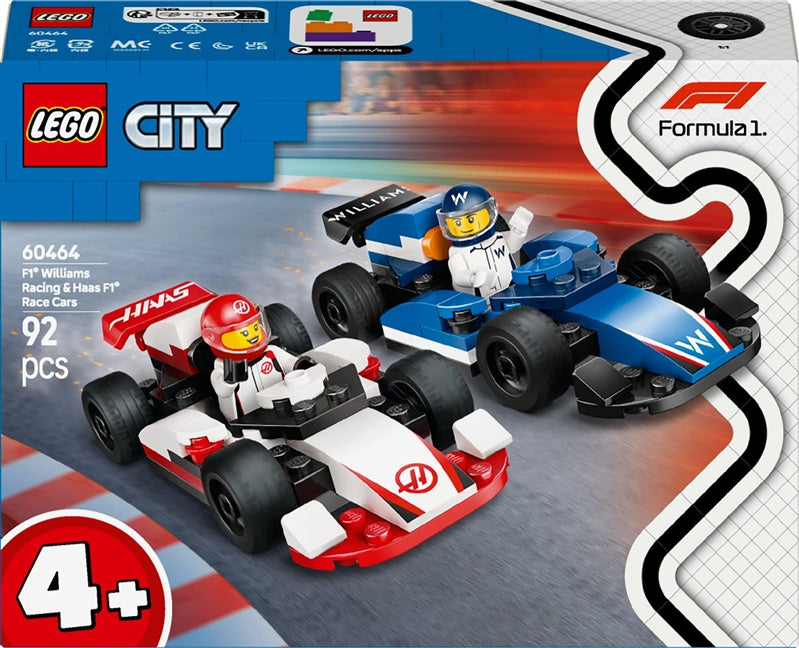LEGO® City F1® Williams Racing & Haas F1® Race Cars, 92 vnt.