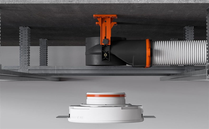 Antistatinė difuzoriaus dėžutė Ergovent SLIM BOX DN125-2X75