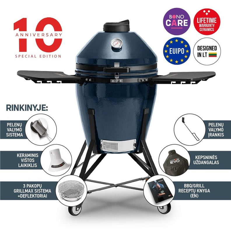 Grill Kamado Bono MEDIA EVO 22, niebieski, 79 cm