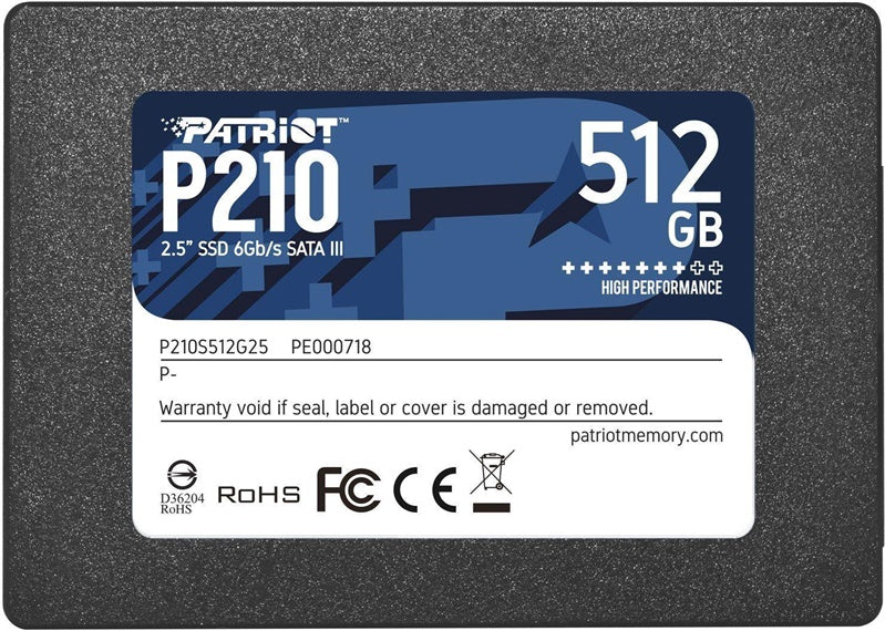 Kietasis diskas (SSD) Patriot Memory P210, 2.5", 512 GB