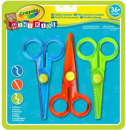 Žirklės Crayola, vaikiškos, mėlyna/raudona/žalia