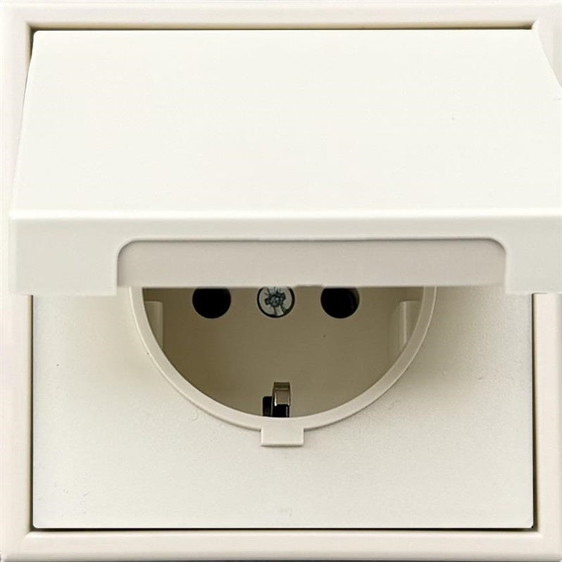 Gniazdo elektryczne LIREGUS MODERN, IP44, matowy beż