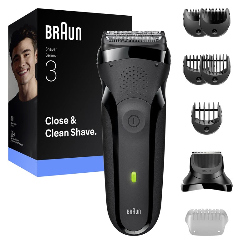 Barzdaskutė Braun Series 3+ 3000BT, juoda