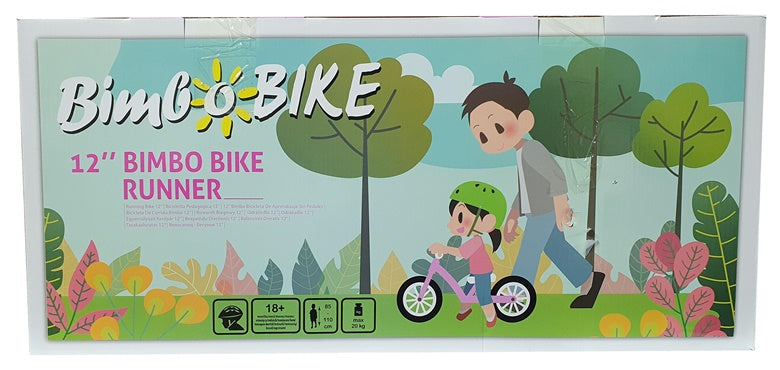 Rowerek biegowy Bimbo Bike 75901, różowy, 12"