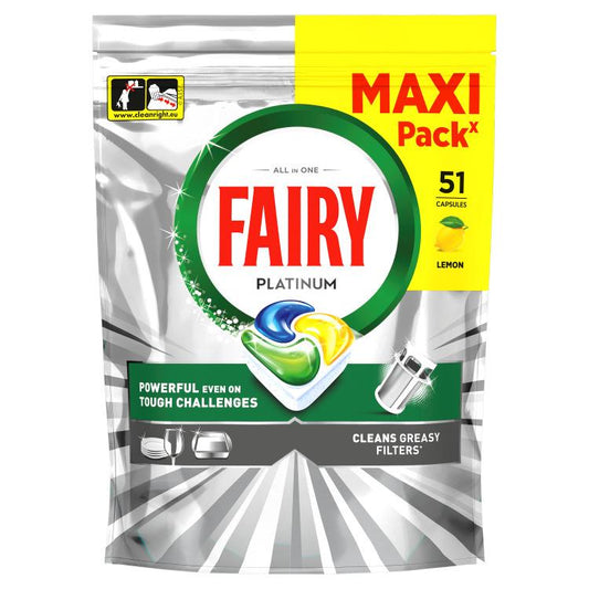 KAPSUŁKI DO ZMYWARKI FAIRY PLATINUM CYTRYNOWE 51 SZT.