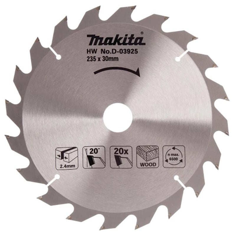 Tarcza do cięcia drewna Makita D-03925 235 X 2.4 X 30 mm