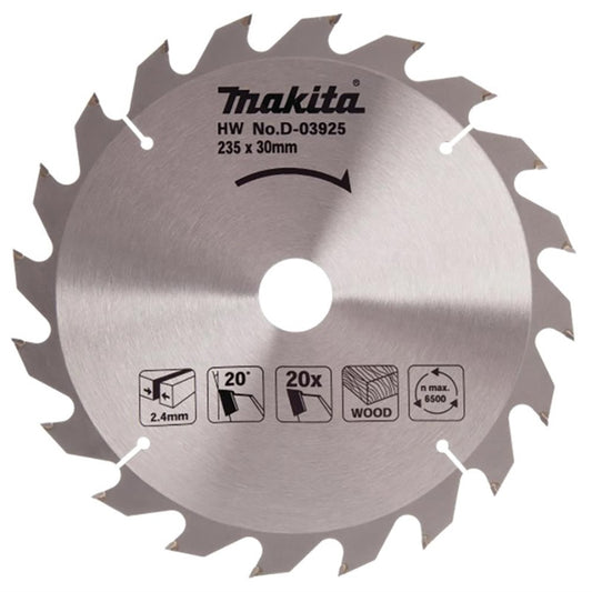 Tarcza do cięcia drewna Makita D-03925 235 X 2.4 X 30 mm