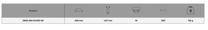 Brzeszczoty do piły ramowej Bahco 14TPI 300x1.07mm, 2 szt.