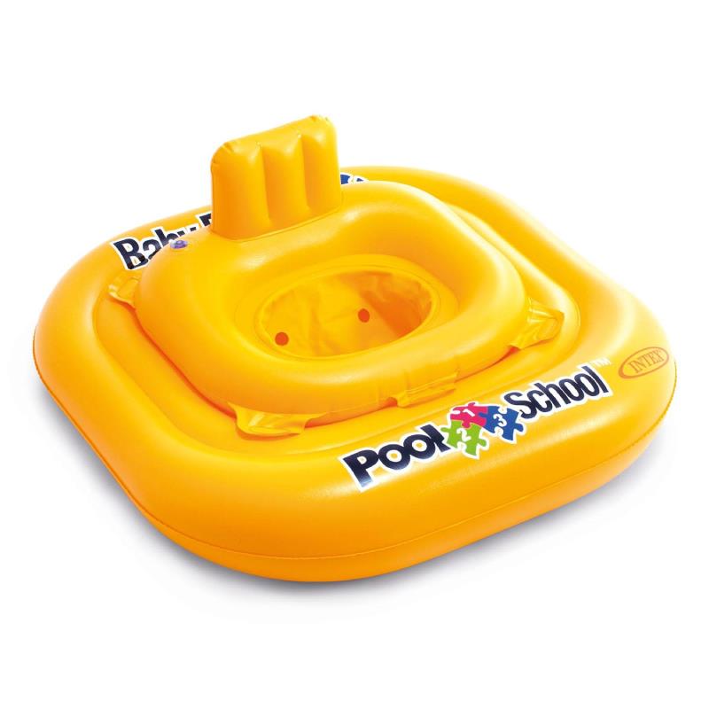 Nadmuchiwany ponton Intex Baby, żółty, 79 cm x 79 cm