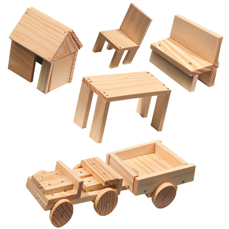 Zestaw do robienia drewnianych figurek SES Creative 00943