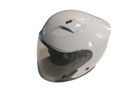 Kask motocyklowy YM-637, M (57-58 cm), biały