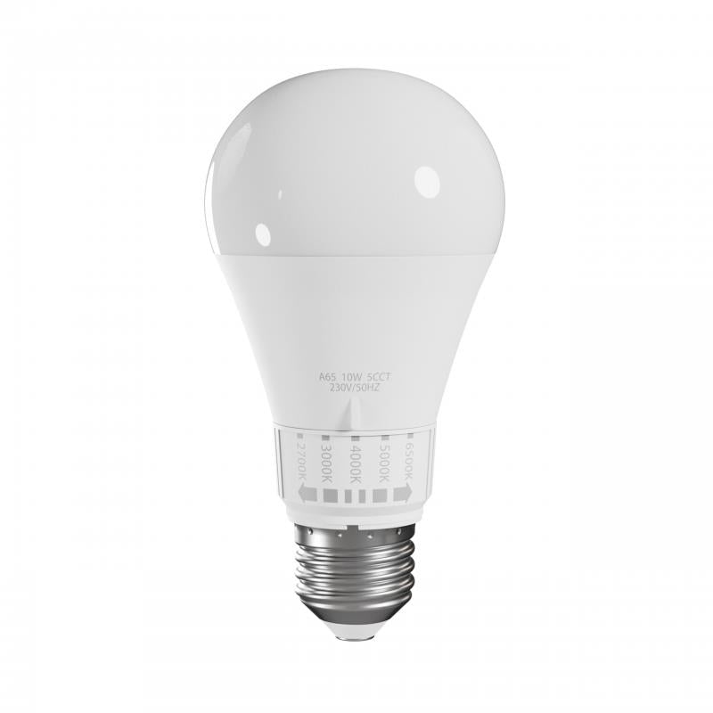 Żarówka Spectrum LED, A65, E27, 10W, 1100LM, 2700-6500K,5CCT