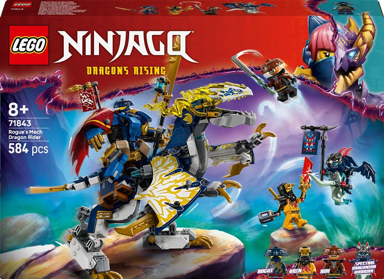 Konstruktorius LEGO® Ninjago Rogue’s Mech Dragon Rider 71843