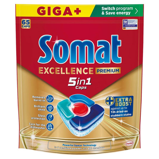 KAPSUŁKI DO ZMYWARKI SOMAT PREMIUM 65 SZT.