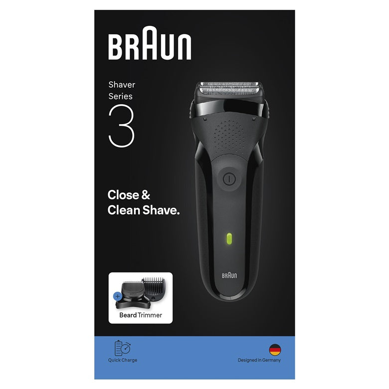 Barzdaskutė Braun Series 3+ 3000BT, juoda