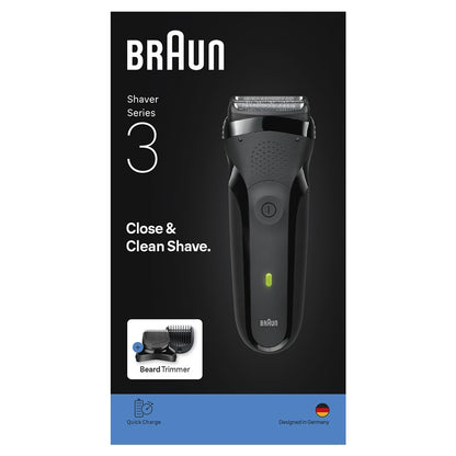 Barzdaskutė Braun Series 3+ 3000BT, juoda