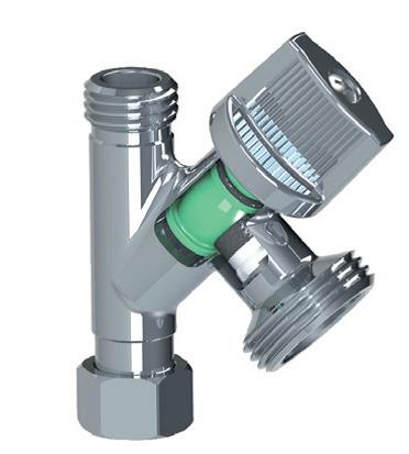 Kampinis ventilis 280010, 3/8"x3/8"x3/4"