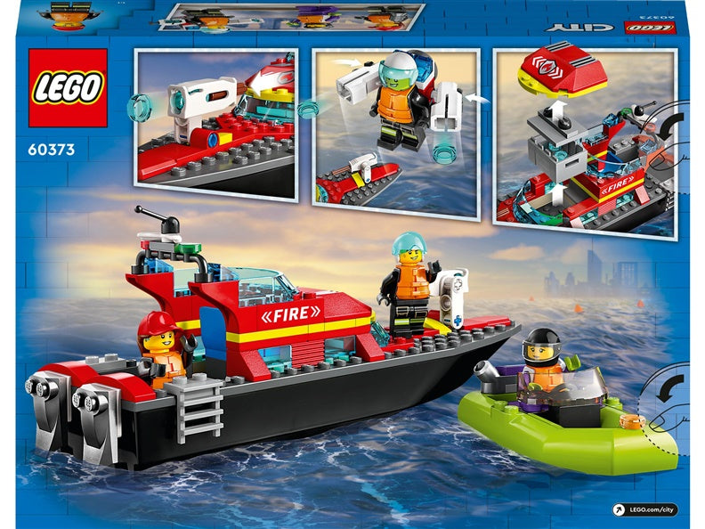 Konstruktor LEGO City Łódź strażacka 60373