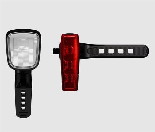 Zestaw lampek rowerowych Osram LED, plastik, czarny