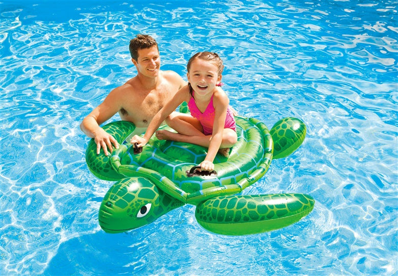 Pripučiamas plaustas Intex Turtle, žalias, 150 cm x 127 cm