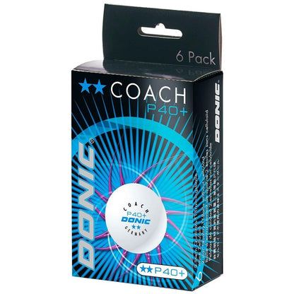 Piłeczka do tenisa stołowego Donic Coach, 40 mm, 6 szt.