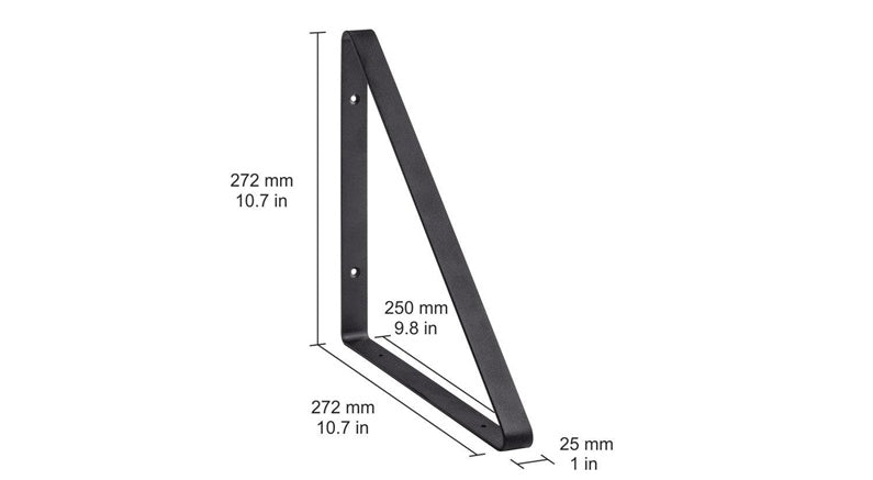Wspornik półki Dolle Bermuda, 272x272 mm, antracyt