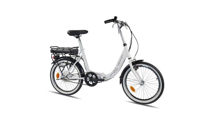 Rower elektryczny DENVER, 20", składany, biały