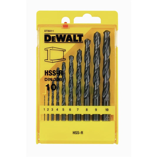Zestaw wierteł do metalu DeWalt DT5911-QZ 1-10 mm, 10 szt.