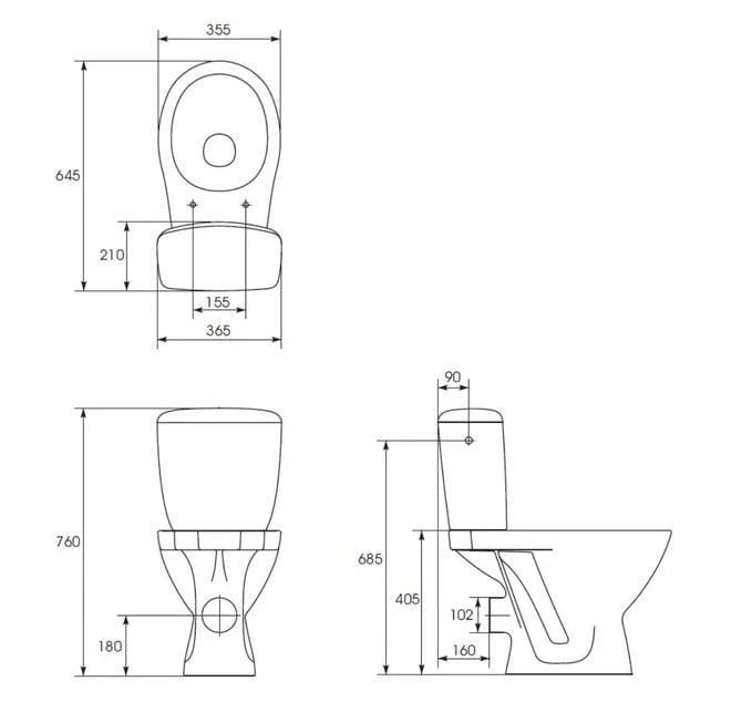 KOMPAKT WC 767 AURO K011 3/6 TS