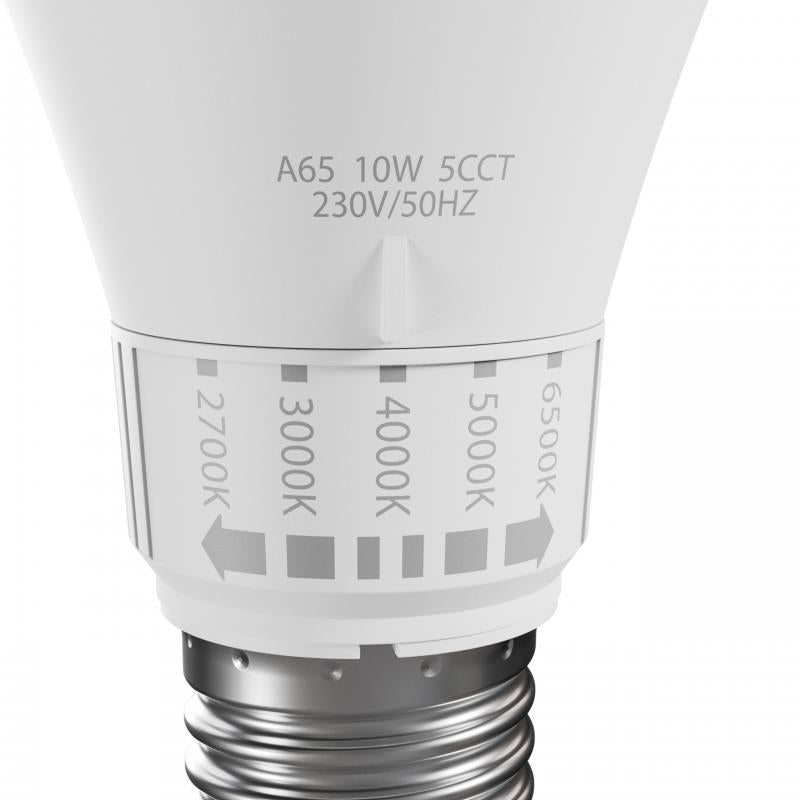 Żarówka Spectrum LED, A65, E27, 10W, 1100LM, 2700-6500K,5CCT