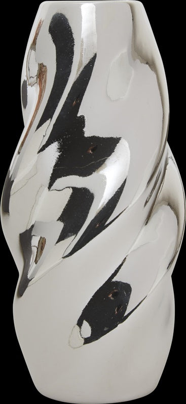Vaza Atmosphera Twisted 210137, 21 cm, sidabro