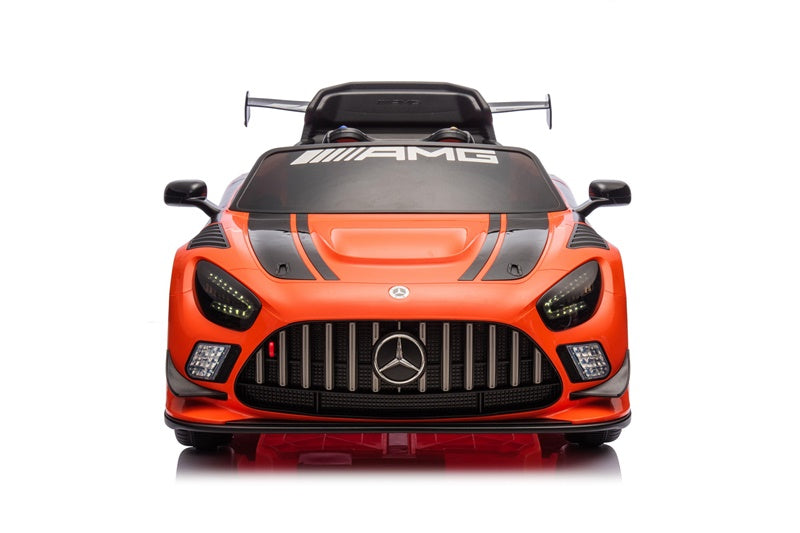 Dziecięcy samochód elektryczny Mercedes AMG GT3, czarno-pomarańczowy