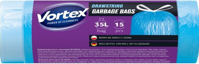 Worki na śmieci Vortex, 35 l, 15 szt.