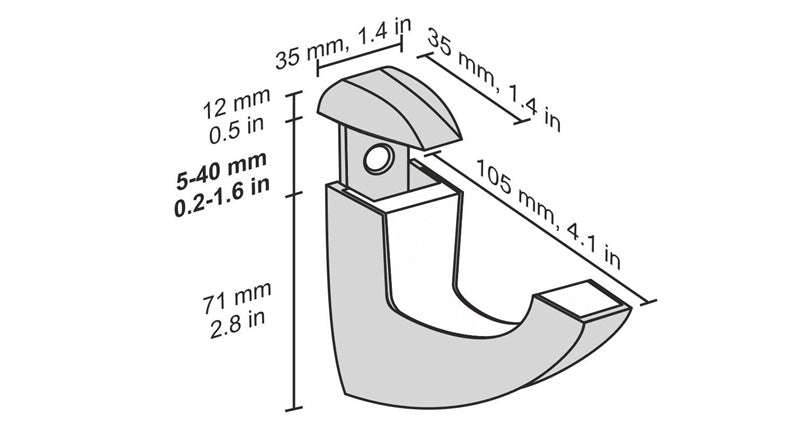 Lentynos laikiklis Scoop Maxi, 40x105 mm, balta, 2 vnt.